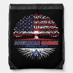 Israel Israeli US American USA United States Tree Drawstring Bag