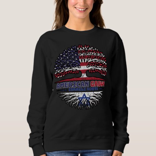 Israel Israeli US American USA United States Tree Sweatshirt
