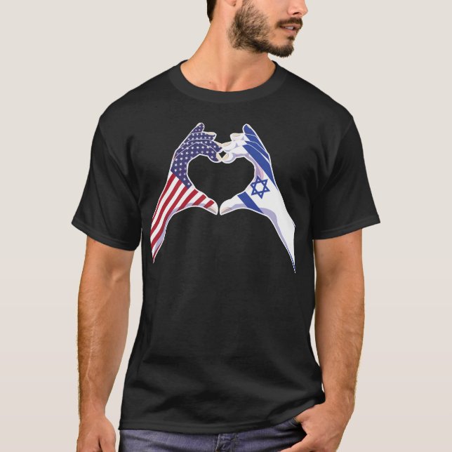 Israel Israeli USA United States American America  T-Shirt (Front)