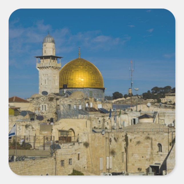 Israel, Jerusalem, Dome of the Rock Square Sticker (Front)