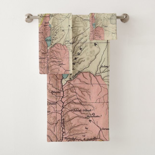 Israel Map Bath Towel Set (Insitu)