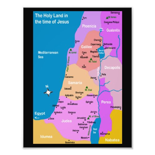 Israel Map First Century   Photo Print