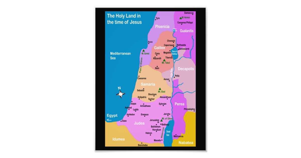 Israel Map First Century Photo Print Zazzle israel-map-first-century-photo-print-zazzle