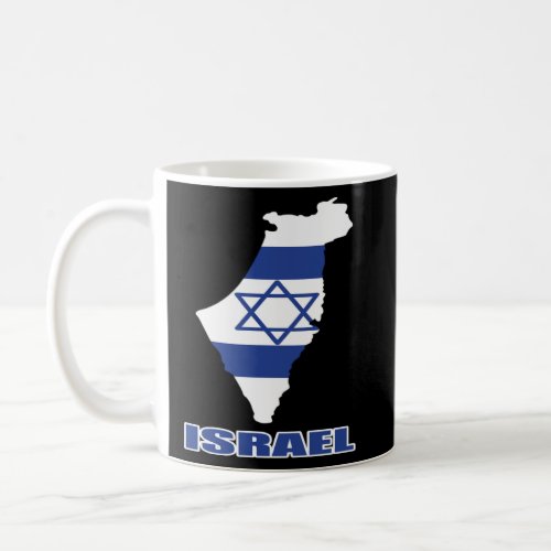 Israel Map Flag Jerusalem Jewish Tel Aviv Hebrew  Coffee Mug