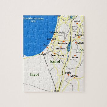 Israel Map.jpg Jigsaw Puzzle by Efratul at Zazzle