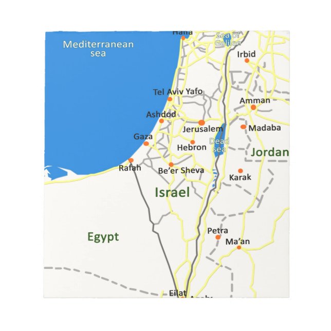 Israel map.JPG Notepad (Front)