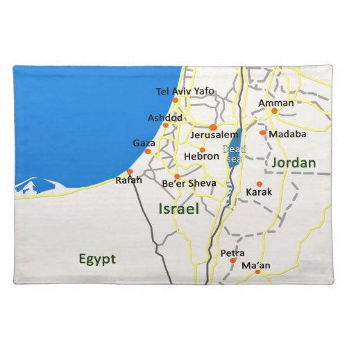 Israel mapJPG Placemat