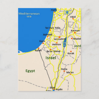 Israel map.JPG Postcard