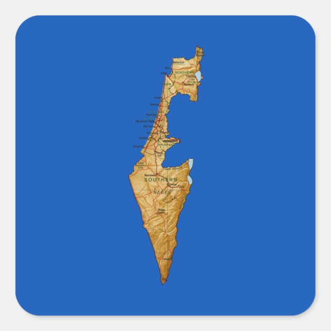 Israel Map Sticker (Front)