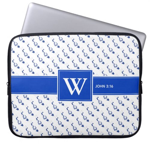 ISRAEL Messianic Bible Christian Monogram laptop Laptop Sleeve