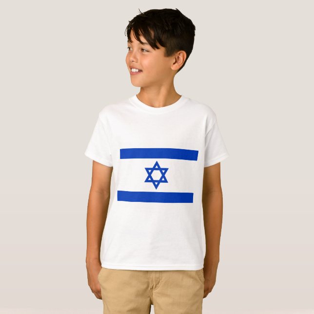 Israel National World Flag T-Shirt (Front Full)
