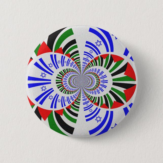 Israel & Palestine Pinback Button (Front)