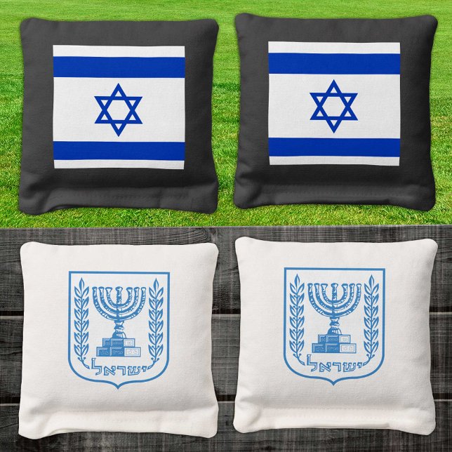 Israel patriotic bags, Israel Flag / Menorah Cornhole Bags (Creator Uploaded)