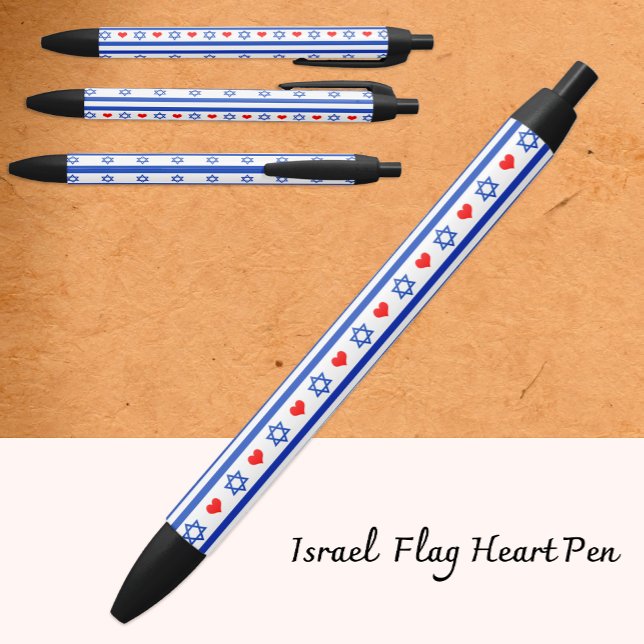 Israel pen, Israeli Flag with Red Hearth Pen (Creator Uploaded)