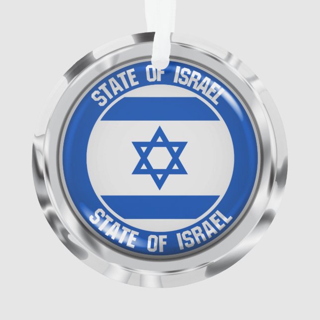 Israel Round Emblem Ornament (Back)