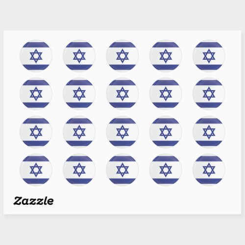 Israel  Round Icon Flag Classic Round Sticker