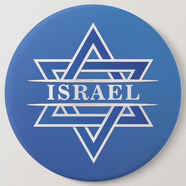 Israel Star Of David Flag Button (Front)