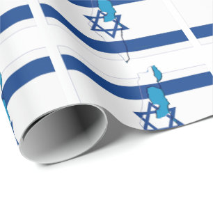 Israel STAR OF DAVID Israeli Flag Wrapping Paper