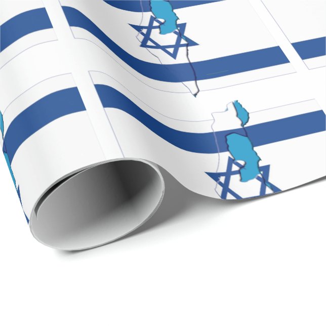 Israel | STAR OF DAVID | Israeli Flag Wrapping Paper (Roll Corner)