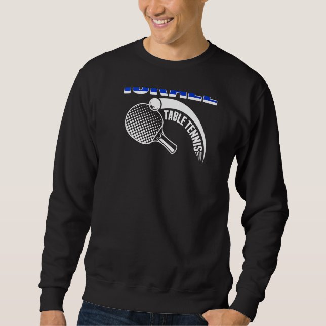 Israel Table Tennis  Israeli Ping Pong Team Suppor Sweatshirt (Front)