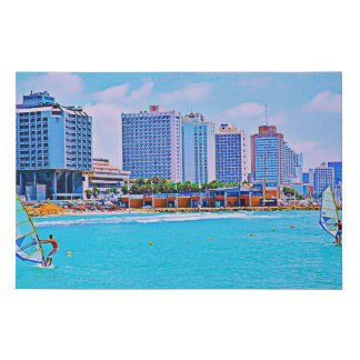 israel tel aviv faux canvas print
