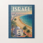 Israel Tel Aviv Illustration Travel Art Vintage Jigsaw Puzzle<br><div class="desc">Israel retro vector travel design. With natural wonders like the Dead Sea and historic treasures such as Masada and Nazareth,  Israel offers a journey through faith,  heritage,  and discovery.</div>