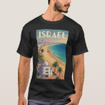 Israel Tel Aviv Illustration Travel Art Vintage T-Shirt<br><div class="desc">Israel retro vector travel design. With natural wonders like the Dead Sea and historic treasures such as Masada and Nazareth,  Israel offers a journey through faith,  heritage,  and discovery.</div>