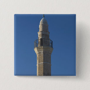 Israel, Tel Aviv, Jaffa, mosque minaret Button
