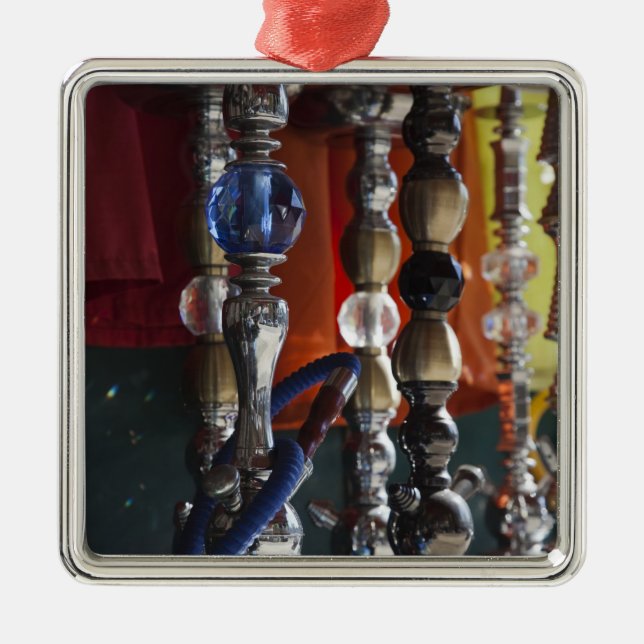 Israel, Tel Aviv, Jaffa, sheesha water pipes Metal Ornament (Front)