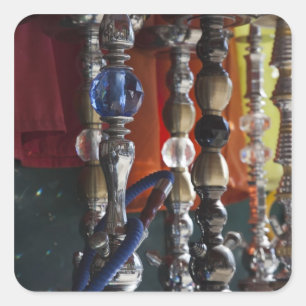 Israel, Tel Aviv, Jaffa, sheesha water pipes Square Sticker