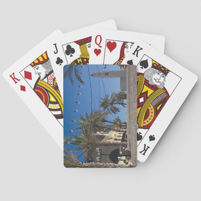 Israel, Tel Aviv, Jaffa, stairs, Old Jaffa Poker Cards (Back)