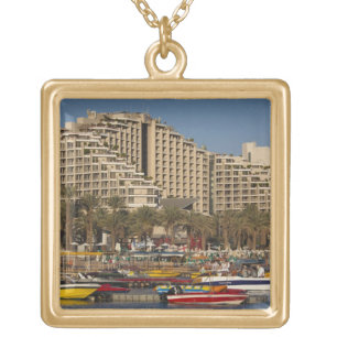 Israel, The Negev, Eilat, Red Sea beachfront Gold Plated Necklace
