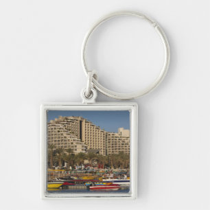 Israel, The Negev, Eilat, Red Sea beachfront Keychain