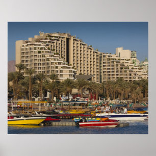 Israel, The Negev, Eilat, Red Sea beachfront Poster