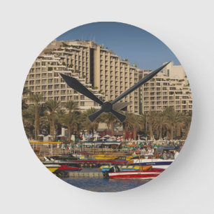 Israel, The Negev, Eilat, Red Sea beachfront Round Clock
