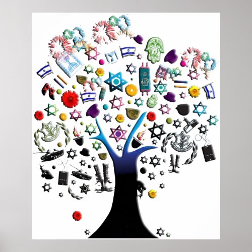 Israel Tree Poster