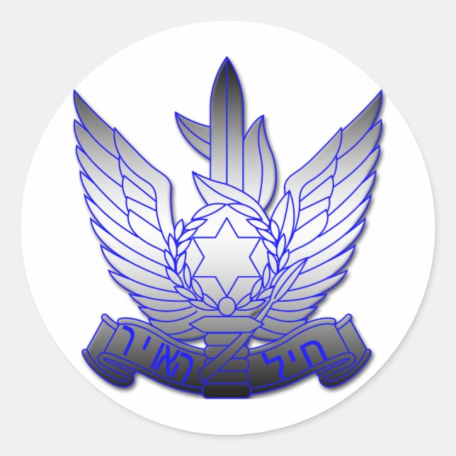 Israeli Air Force 2 Classic Round Sticker (Front)