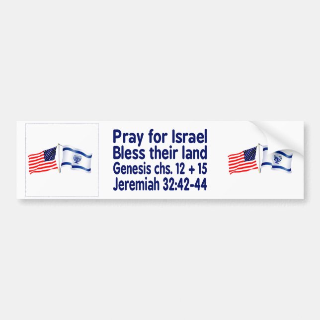 Israeli & American flag collection Bumper Sticker (Front)
