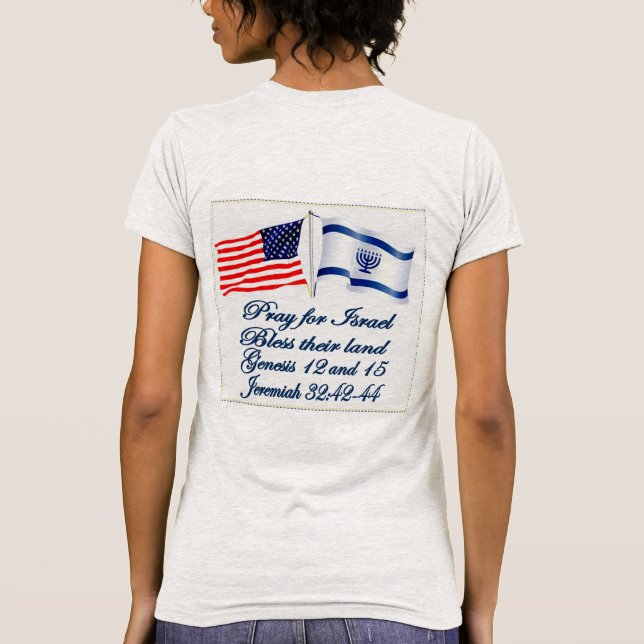 Israeli American flag collection T-Shirt (Back)