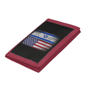 Israeli American Flag Israel Usa Roots America Tri-fold Wallet