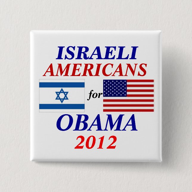 Israeli americans for Obama Pinback Button (Front)