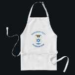 Israeli Angel Hanukkah Flag Personalized Adult Apron<br><div class="desc">Personalized apron features an angel wearing the flag of Israel for Hanukkah. Blue text for name,  year,  and holiday. Lovely Hanukkah gift or housewarming present.</div>