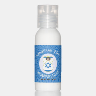 Israeli Angel Hanukkah Flag Personalized Hand Lotion