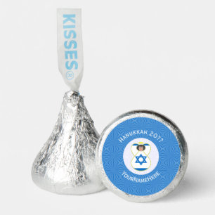 Israeli Angel Hanukkah Flag Personalized Hershey®'s Kisses®