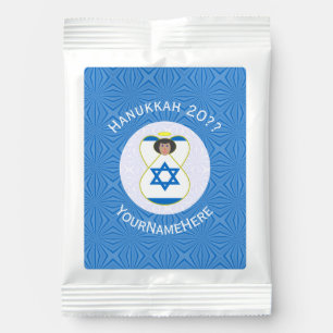 Israeli Angel Hanukkah Flag Personalized Hot Chocolate Drink Mix