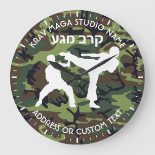 Israeli Combat System Krav Maga Studio Owner Large Clock