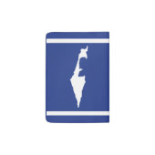 Israeli Flag And Map Passport Holder (Back)