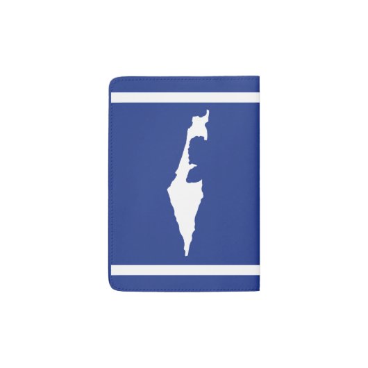 Israeli Flag And Map Passport Holder (Back)