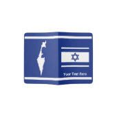 Israeli Flag And Map Passport Holder (Opened)