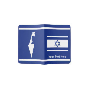 Israeli Flag And Map Passport Holder
